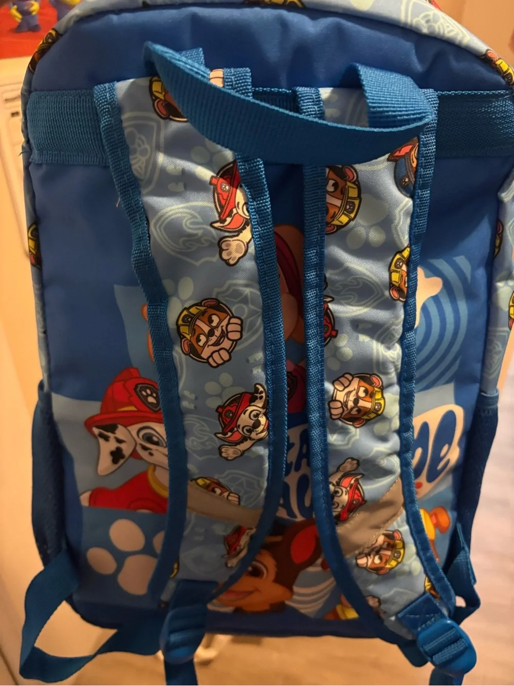 Paw Patrol Kids Backpack - Blue with Red, Yellow, Pink Accents